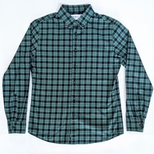 Goodfellow & Co Northrop Green Plaid Casual Button Down Slim Shirt NWOT